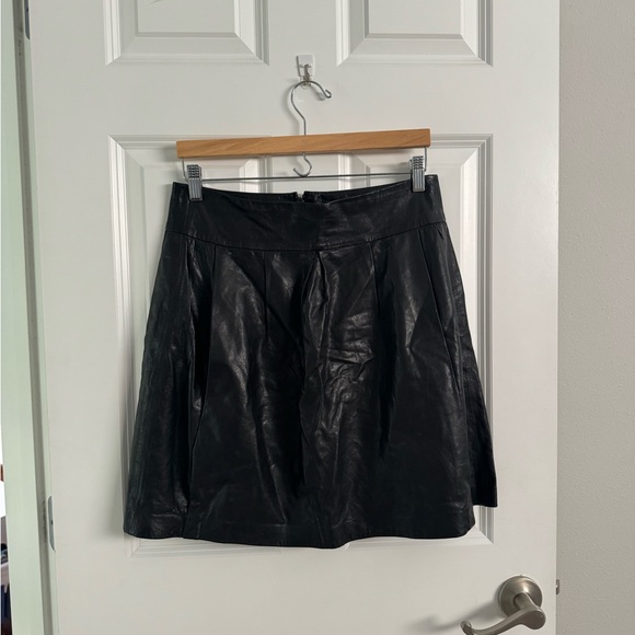 Vince Dresses & Skirts - Vince leather black skirt size 8